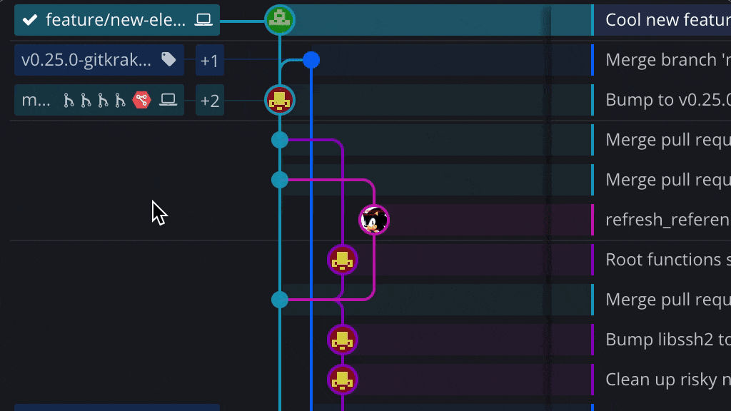 Finishing a feature branch